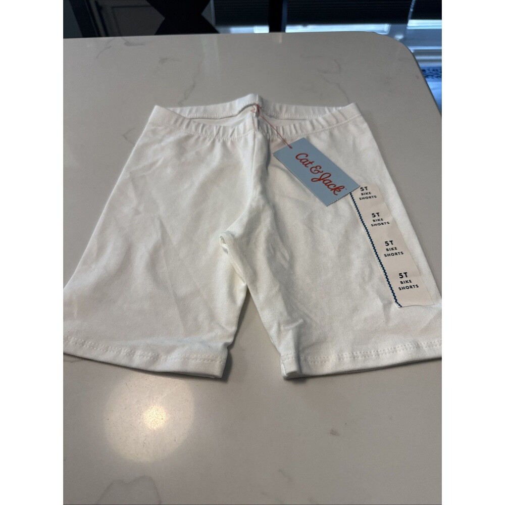 Cat & Jack Toddler Girl Bike Shorts White Size 5T